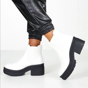 White Chunky Boots